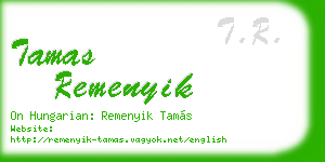 tamas remenyik business card