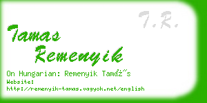 tamas remenyik business card